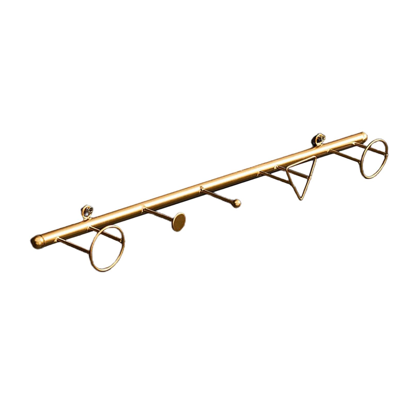 Iron Hook Wall Hanging Key Holder Coat Hats Scarf Hook Rack Accessories Horizontal Line