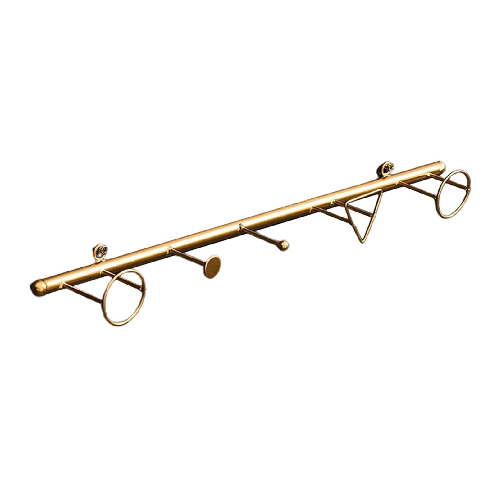 Iron Hook Wall Hanging Key Holder Coat Hats Scarf Hook Rack Accessories Horizontal Line
