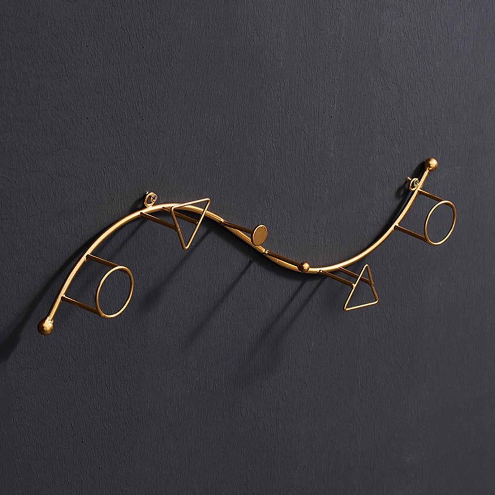 Iron Hook Wall Hanging Key Holder Coat Hats Scarf Hook Rack Accessories S Shape
