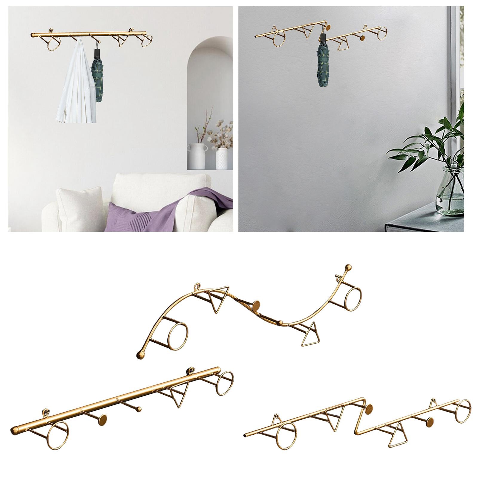 Iron Hook Wall Hanging Key Holder Coat Hats Scarf Hook Rack Accessories S Shape