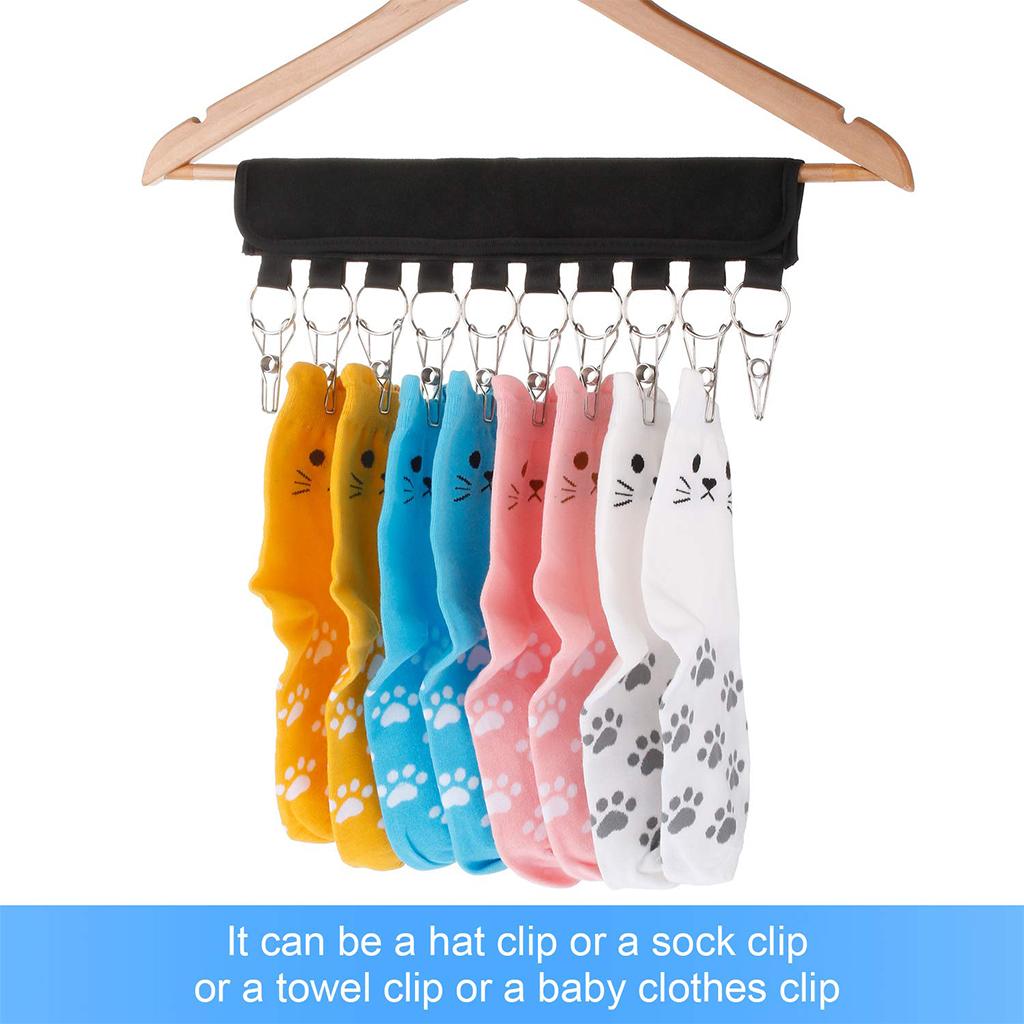 Metal Hat Holder for Hanger Storage Clips Pack of 2 Foldable Storage Tools