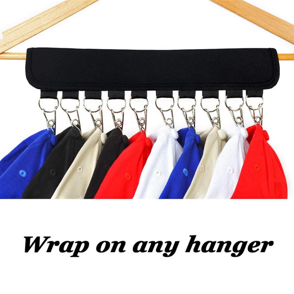 Metal Hat Holder for Hanger Storage Clips Pack of 2 Foldable Storage Tools
