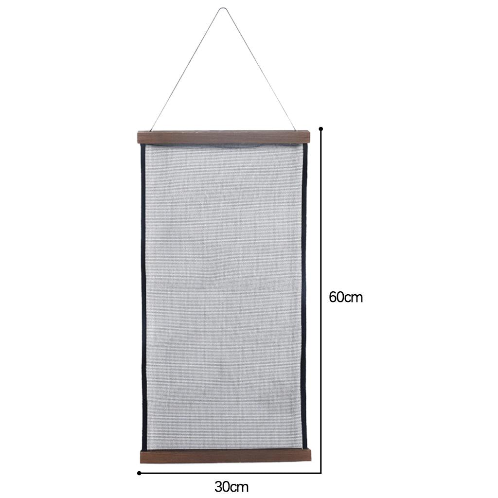 Earring Holder Mesh Display Rack Sunglasses Wooden Wall Decoration for Girl Brown