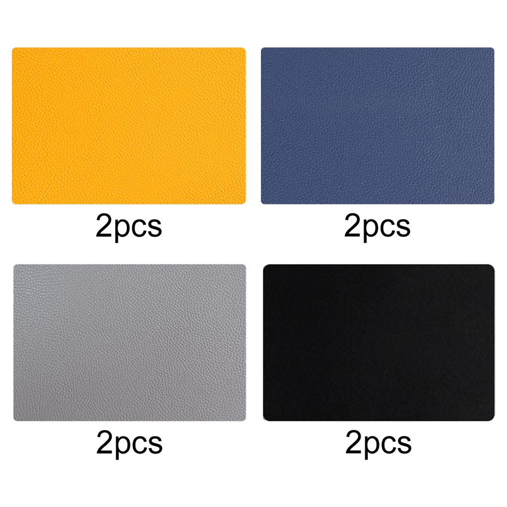 2pcs Placemat Heat Insulation Table Mat Coaster Cup Cushion for Dining Table Yellow