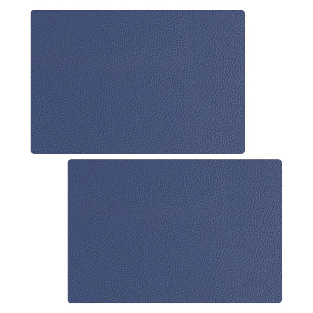 2pcs Placemat Heat Insulation Table Mat Coaster Cup Cushion for Dining Table Dark Blue