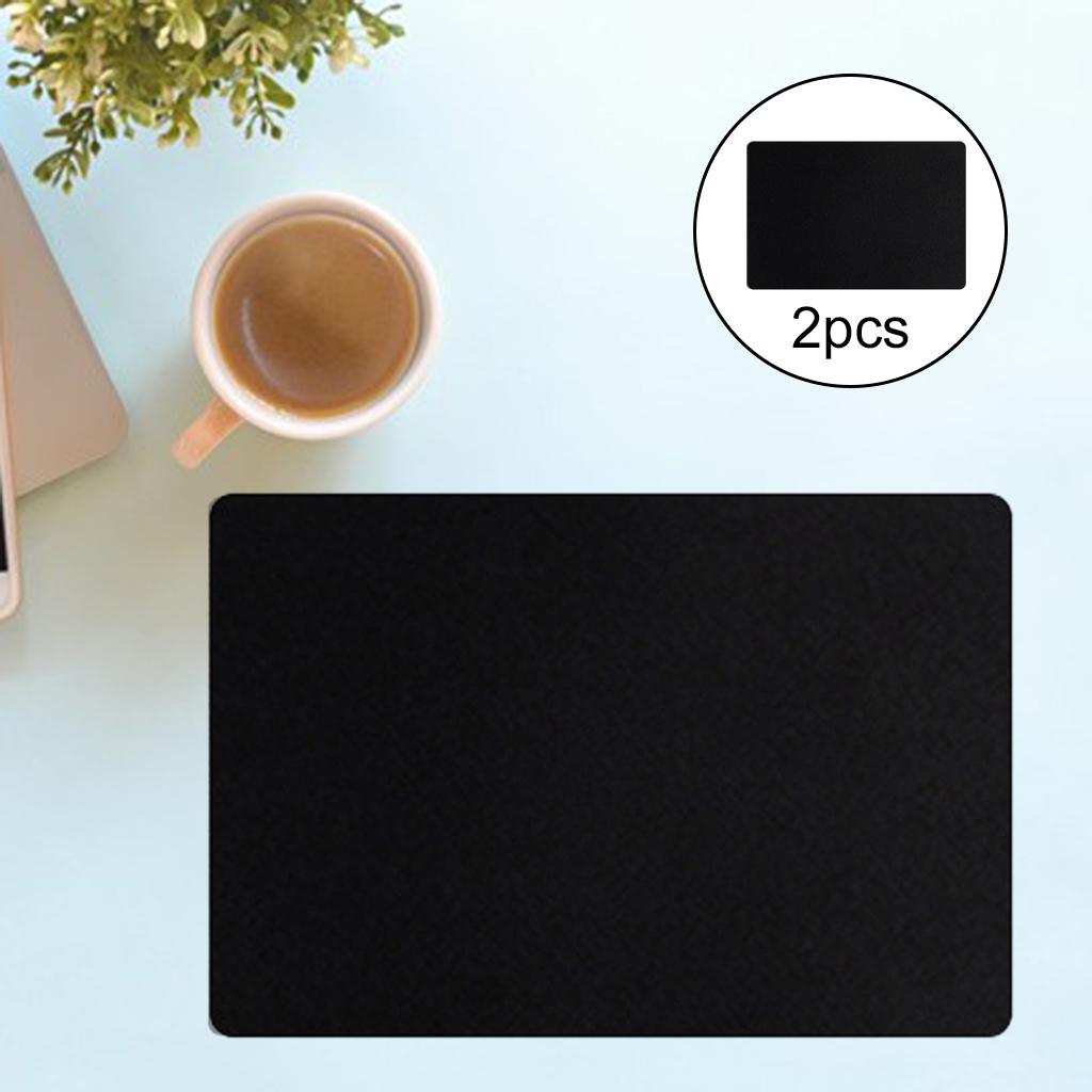 2pcs Placemat Heat Insulation Table Mat Coaster Cup Cushion for Dining Table Black