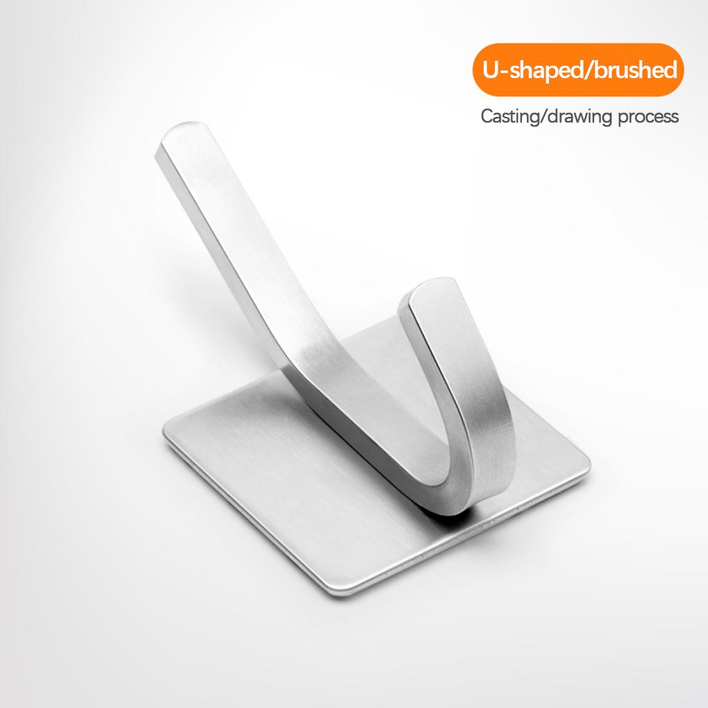 6pcs Hooks Towel Hooks Hanging Hooks for Kitchen Bathroom Home Accessories Silver