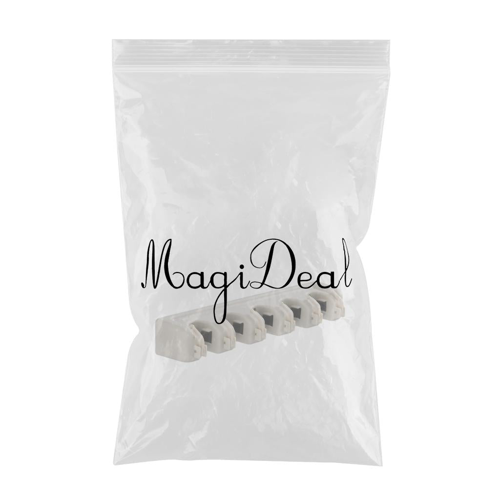 Plastic Mop Holder 5 Slots 6 Hooks Dusters Household Bathroom Accessories Beige