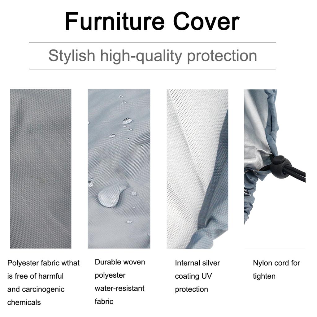Egg Chair Cover Stand Lightweight Waterproof Seat for Outdoor Garden Balcony 190x115cm