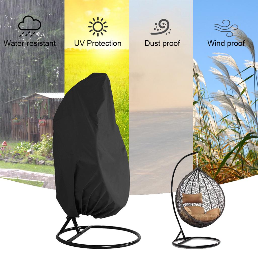 Egg Chair Cover Stand Lightweight Waterproof Seat for Outdoor Garden Balcony 190x115cm
