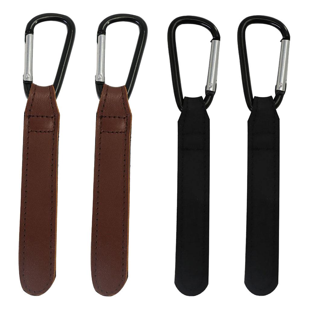 2 x Stroller Hooks Strap Hang Rotatable convenient for Buggy Mommy black