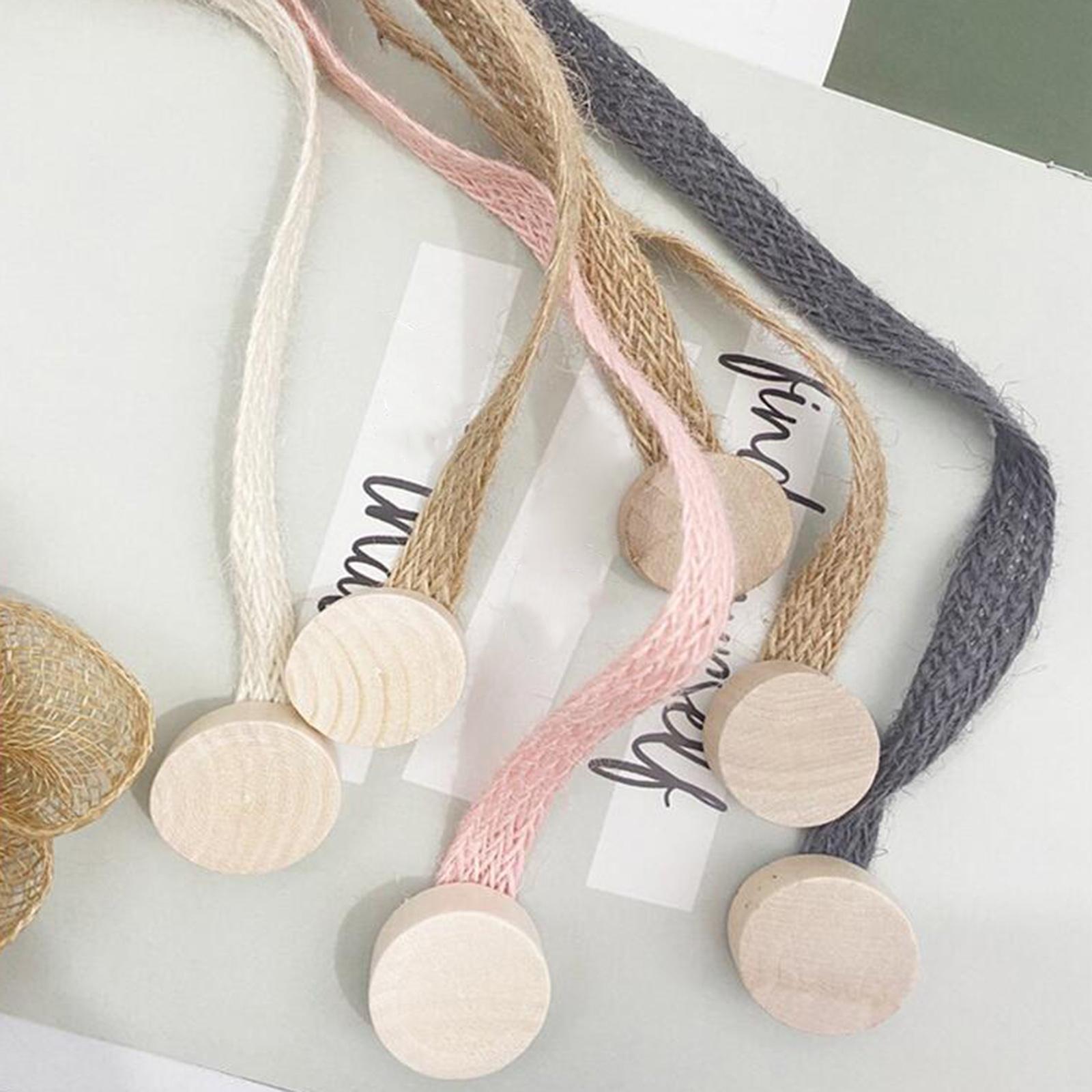 2 Pcs Household Rope Curtain Tiebacks Home Office Decoration for Living Room White