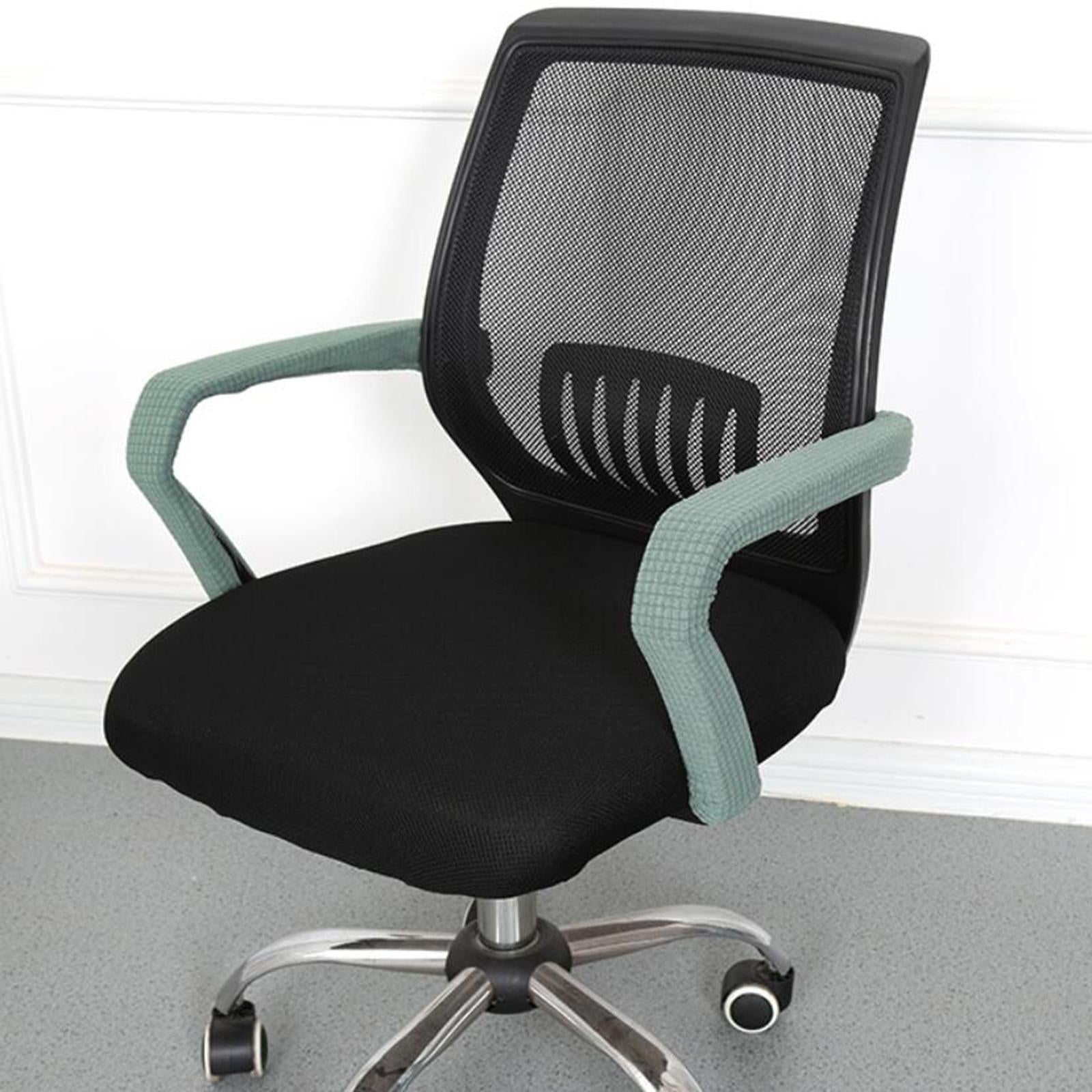 2x Armrest Covers Stretch Zipper Fashion for Computer Chair Coverarmchair Spray green