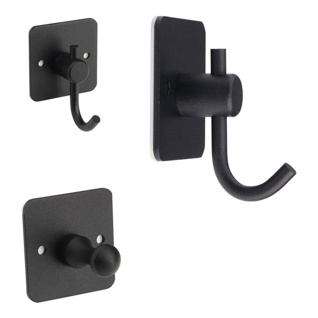 Matt Self-Adhesive Towel Hooks Punch Free Adhesive Hook Square for Bathrobe style 3