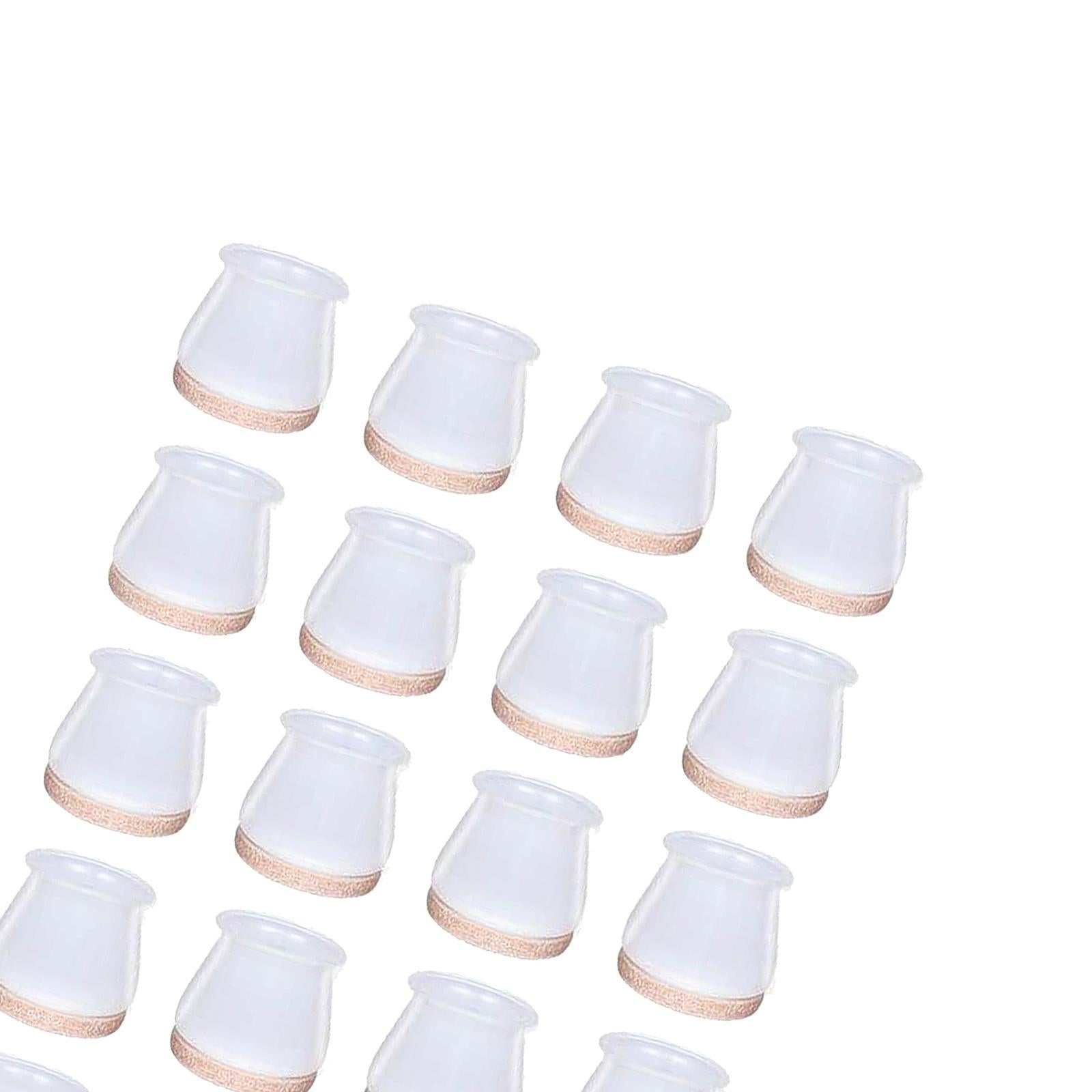 20Pack Silicone Slider Chair Leg Protector Hardwood Floors, Fits All Shape W Big Round
