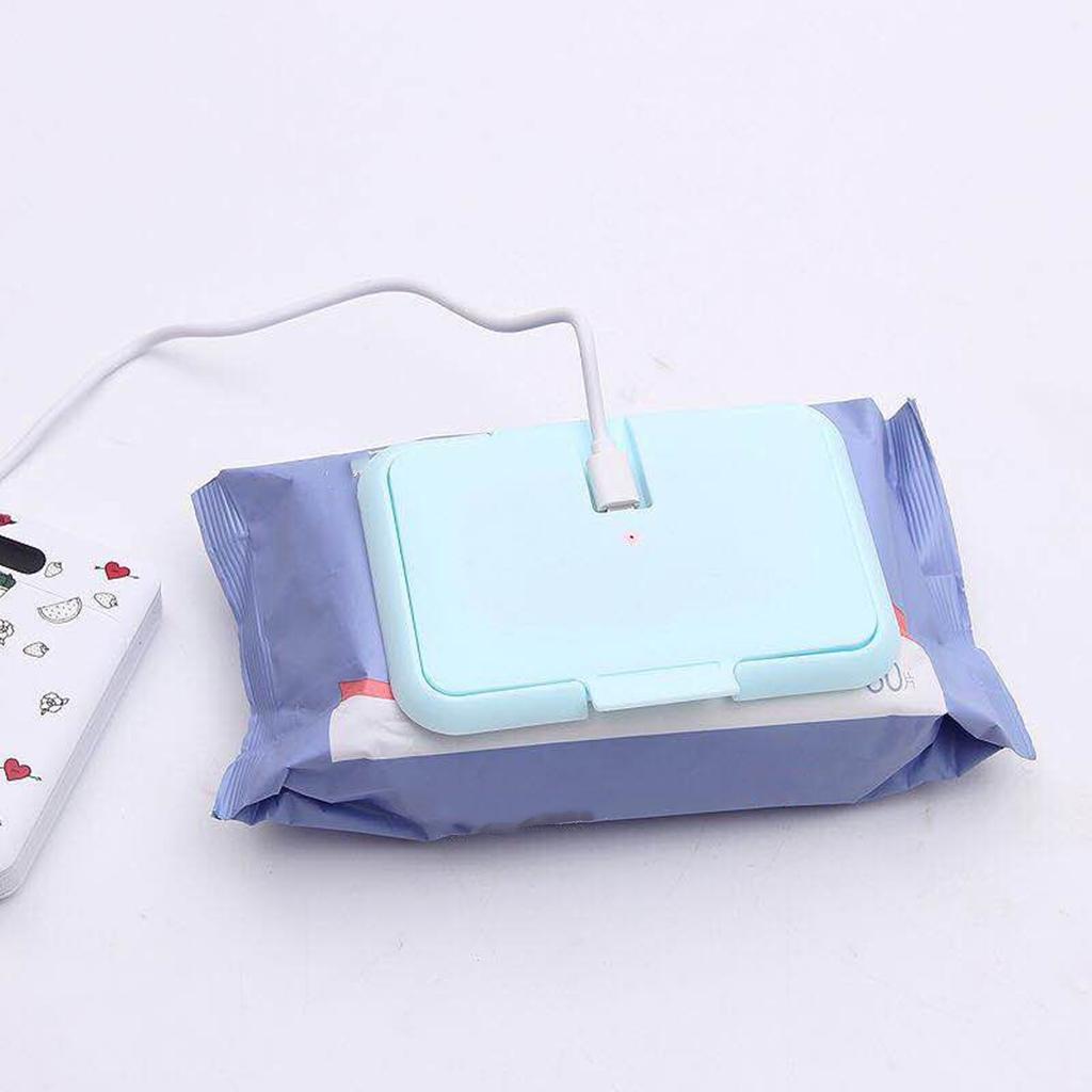 Electric Baby Wipe Warmer USB Baby Wipes Heater for Babies Light Blue