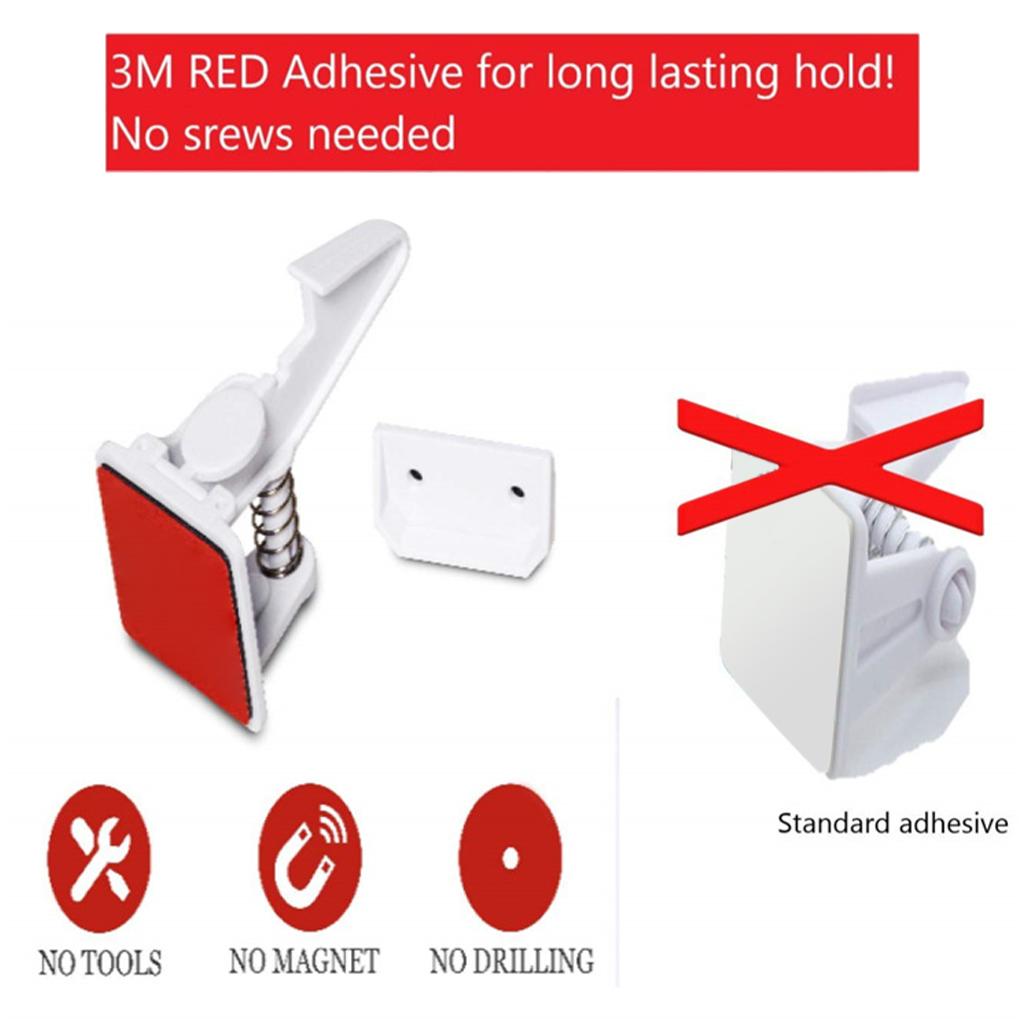 Invisible Child Safe Cabinet Locks Drawers Highly Secure Protection White