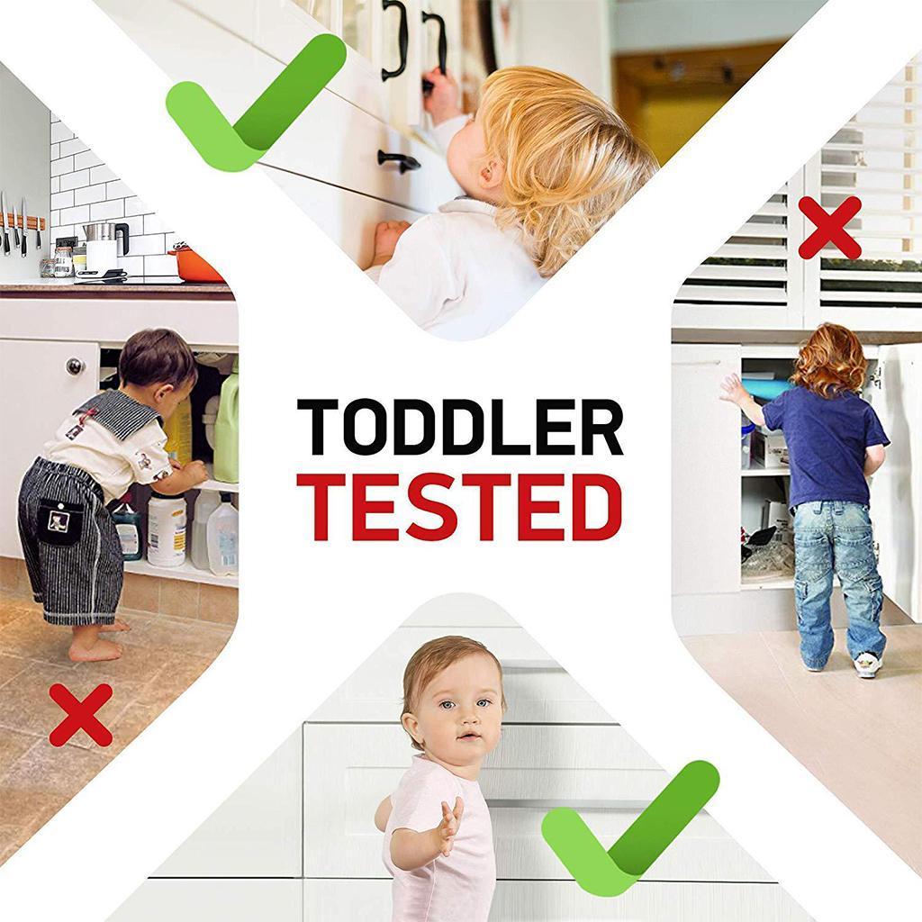 Invisible Child Safe Cabinet Locks Drawers Highly Secure Protection Black