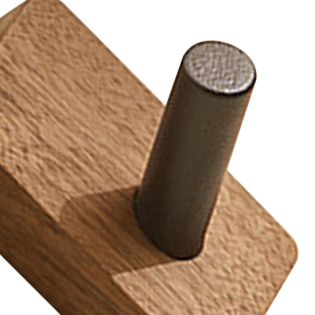 Walnut Coat Hooks Wall Hanger Bathroom Decorative for Hanging Clothes Towel 3pcs Single Hook