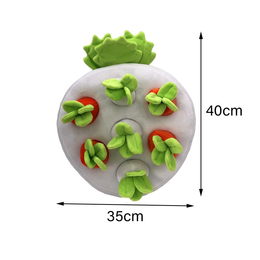 Creative Dog Vegetable Plush Toy Pull The Fruit Stuffed Toy for Dogs Cats White