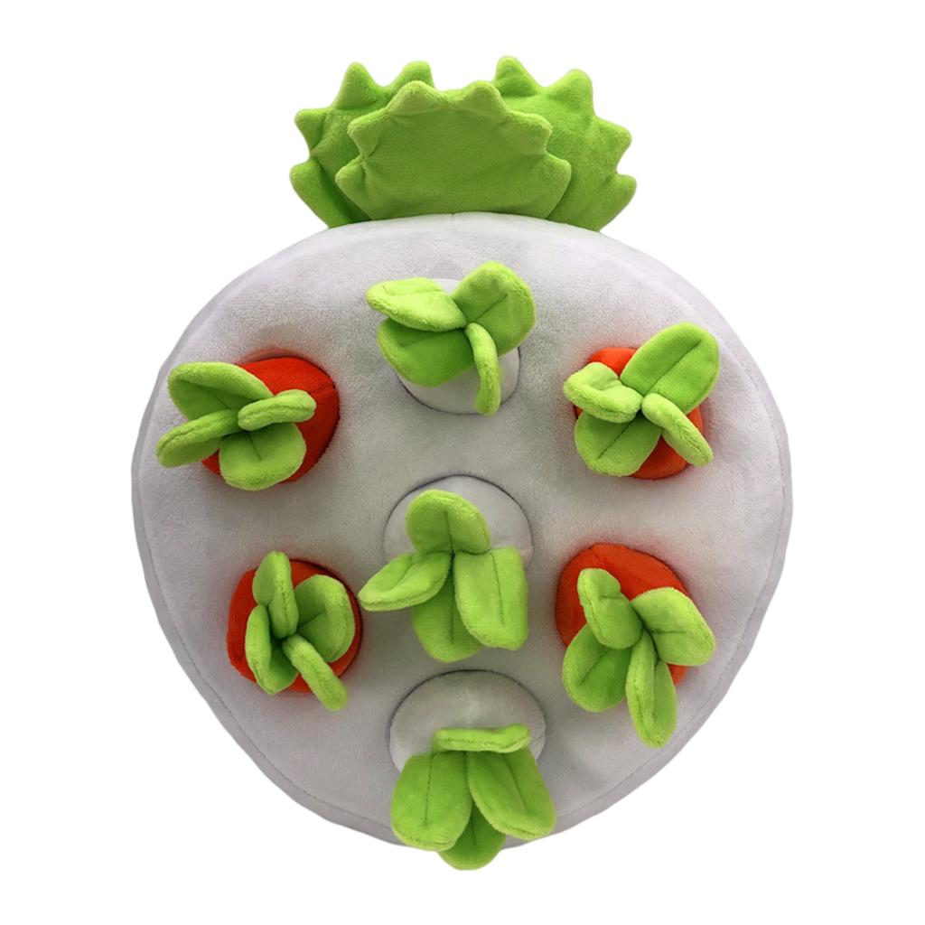 Creative Dog Vegetable Plush Toy Pull The Fruit Stuffed Toy for Dogs Cats White