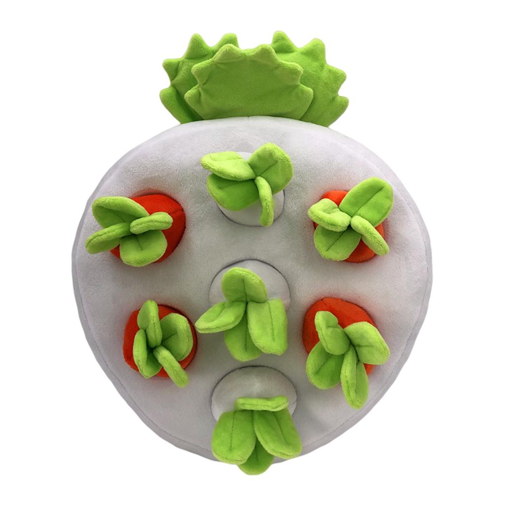 Creative Dog Vegetable Plush Toy Pull The Fruit Stuffed Toy for Dogs Cats White