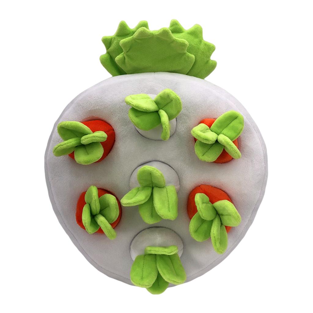 Creative Dog Vegetable Plush Toy Pull The Fruit Stuffed Toy for Dogs Cats White