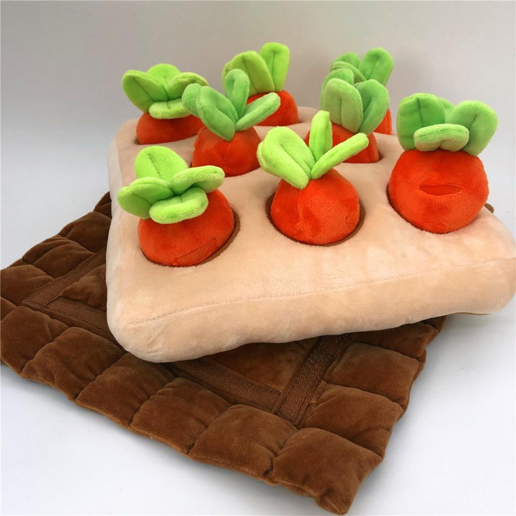 Creative Dog Vegetable Plush Toy Pull The Fruit Stuffed Toy for Dogs Cats Radish Field A