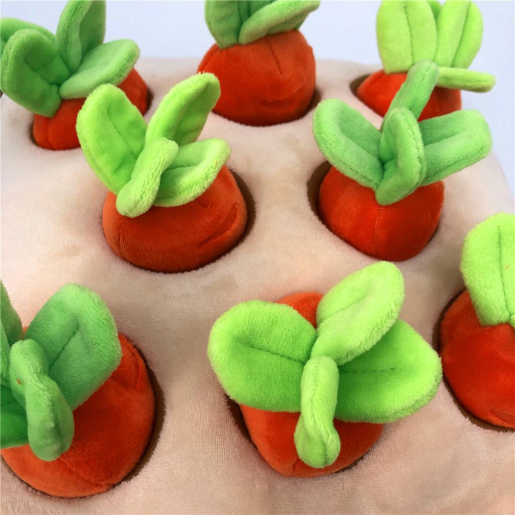 Creative Dog Vegetable Plush Toy Pull The Fruit Stuffed Toy for Dogs Cats Radish Field A