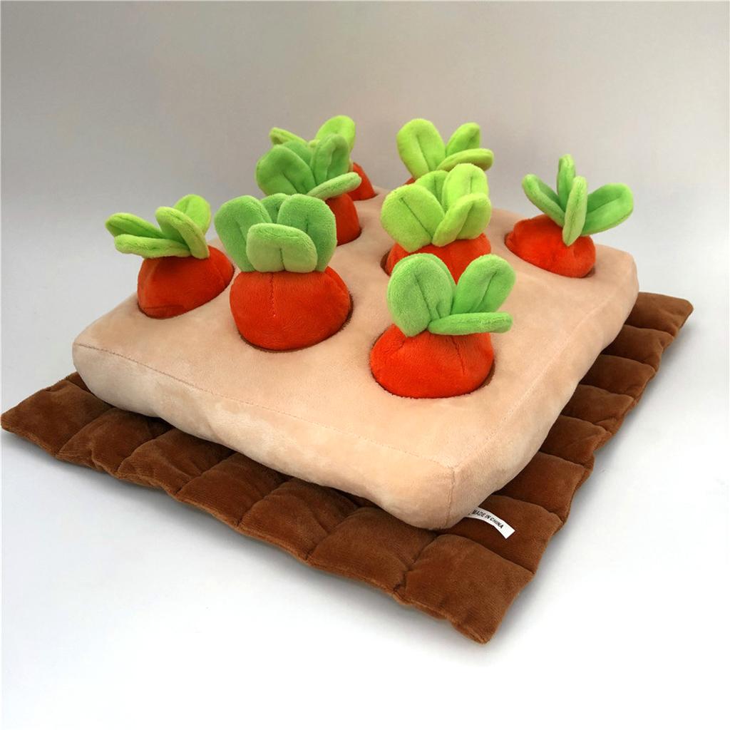 Creative Dog Vegetable Plush Toy Pull The Fruit Stuffed Toy for Dogs Cats Radish Field A