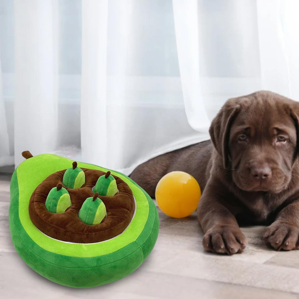 Creative Dog Vegetable Plush Toy Pull The Fruit Stuffed Toy for Dogs Cats Avocado