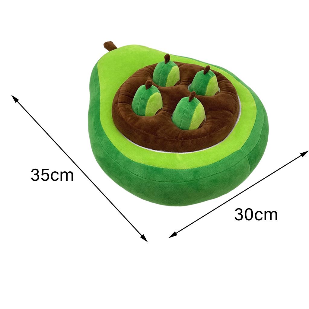 Creative Dog Vegetable Plush Toy Pull The Fruit Stuffed Toy for Dogs Cats Avocado