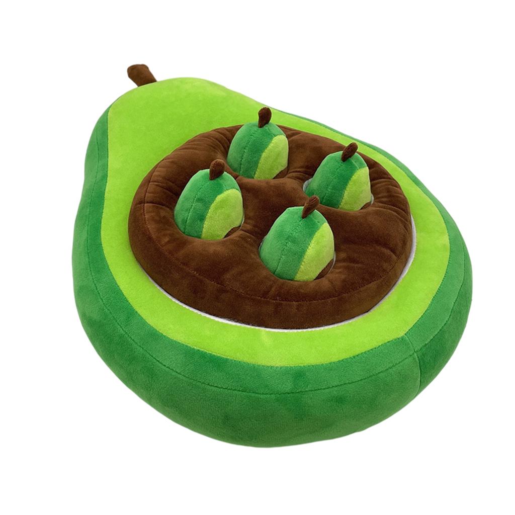 Creative Dog Vegetable Plush Toy Pull The Fruit Stuffed Toy for Dogs Cats Avocado