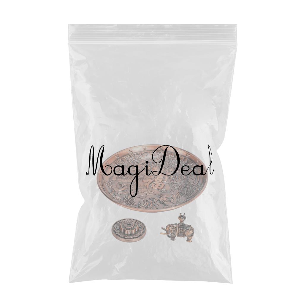 5 Hole Copper Incense Stick Holder Durable Ash Catcher Tray Yoga Room Redcopper