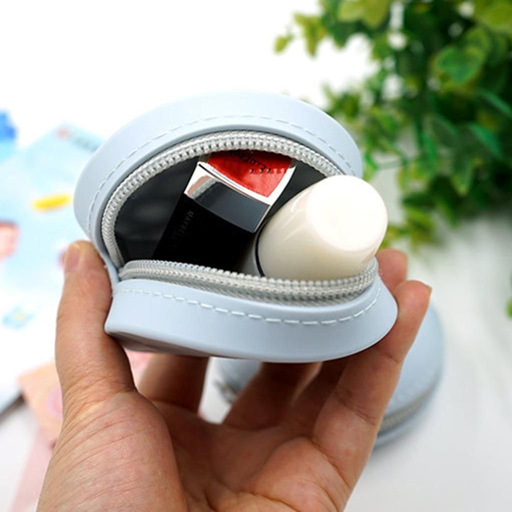 Silicone Coin Purse Zipper Creative for Makeup Women Children light blue