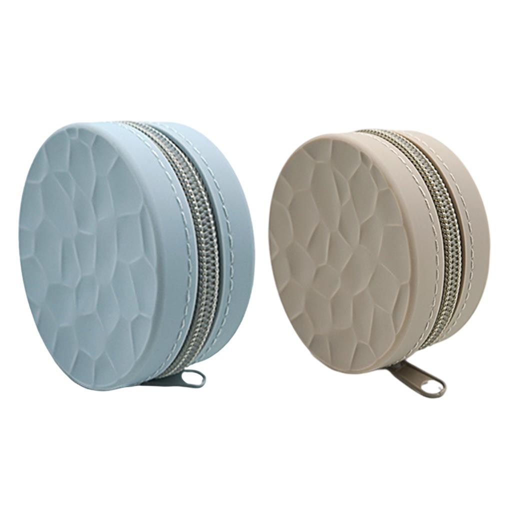 Silicone Coin Purse Zipper Creative for Makeup Women Children light blue