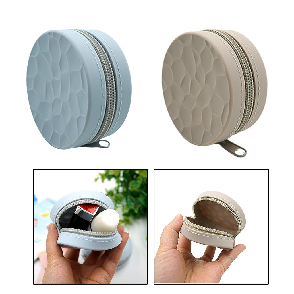 Silicone Coin Purse Zipper Creative for Makeup Women Children light blue