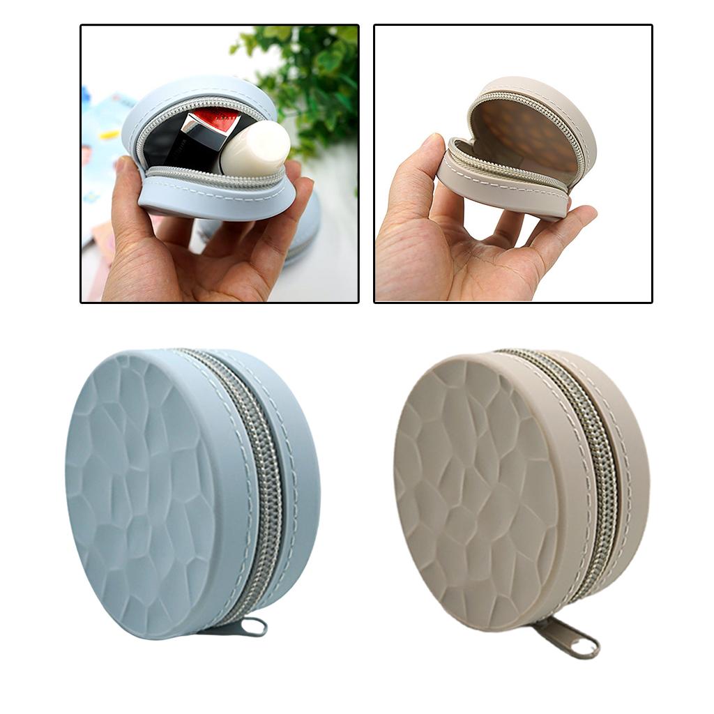 Silicone Coin Purse Zipper Creative for Makeup Women Children light blue
