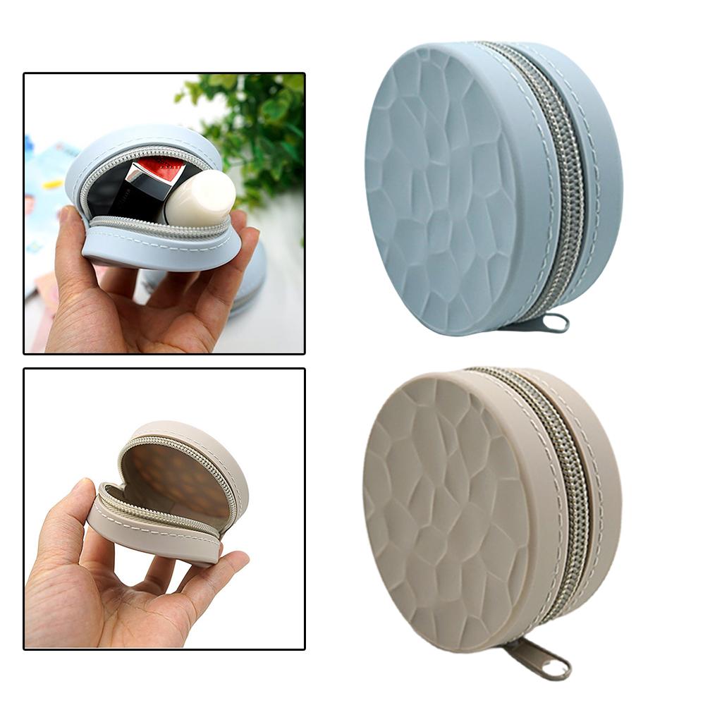 Silicone Coin Purse Zipper Creative for Makeup Women Children light blue