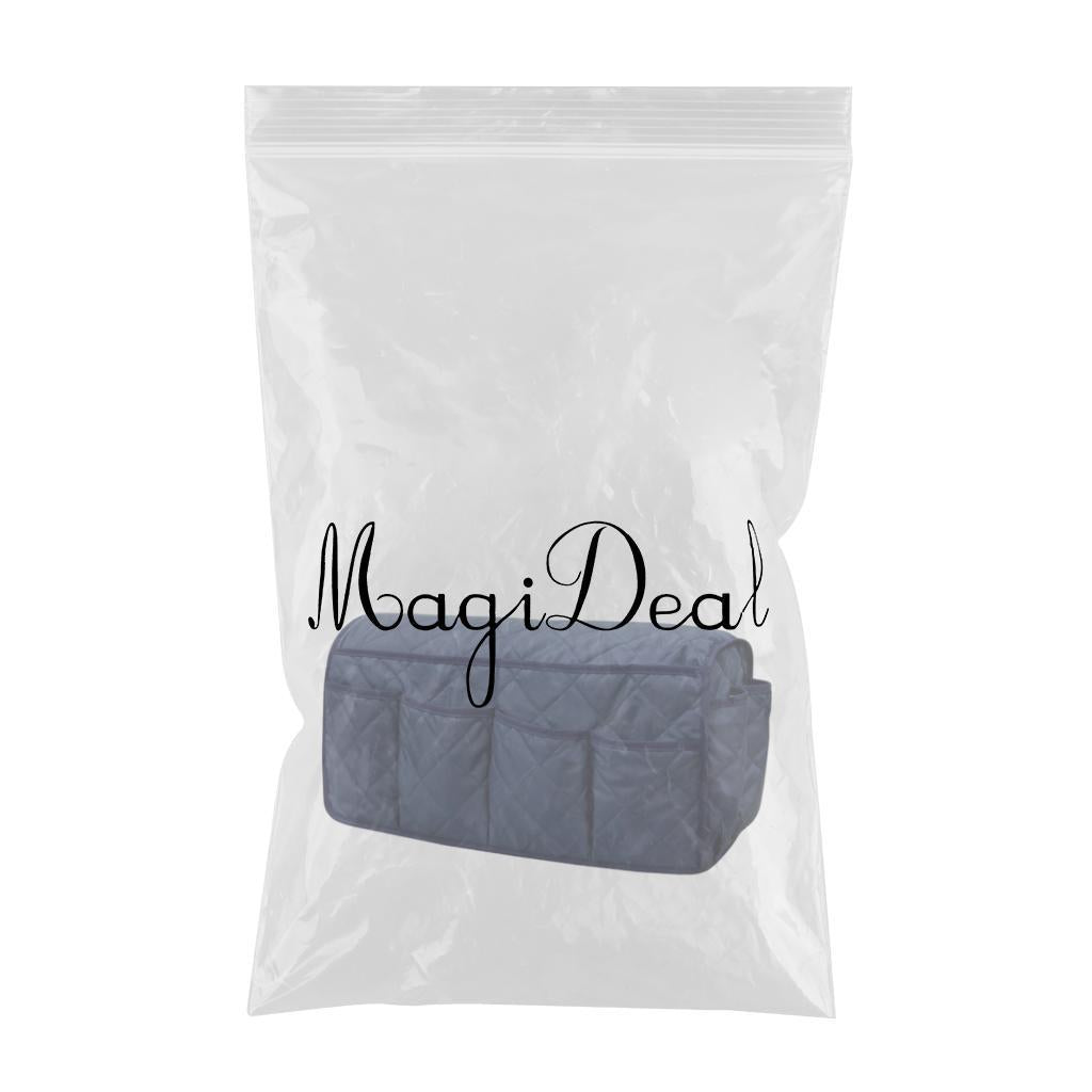 14 Pockets Sofa Armrest Organizer Hanging Storage Bag for Magazine DVD Phone Navy