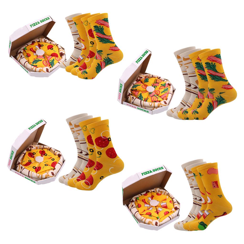 Cartoon Pizza Socks Box Costume Accessories for Girls Boys Dad Ladies Couple A