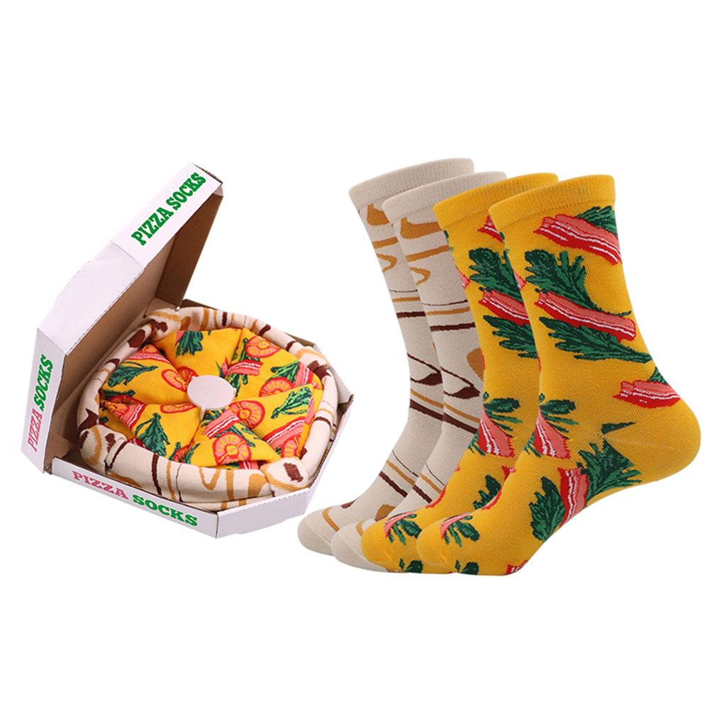 Cartoon Pizza Socks Box Costume Accessories for Girls Boys Dad Ladies Couple B