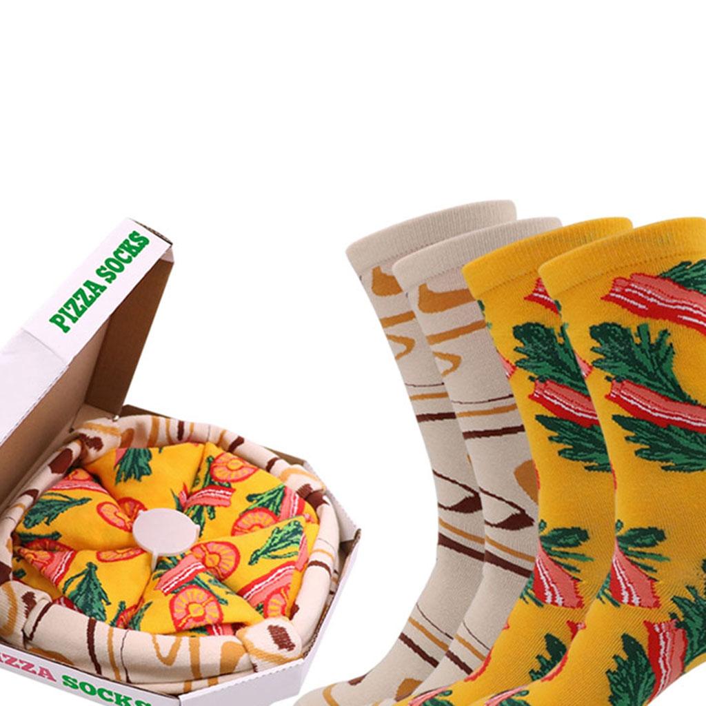 Cartoon Pizza Socks Box Costume Accessories for Girls Boys Dad Ladies Couple B