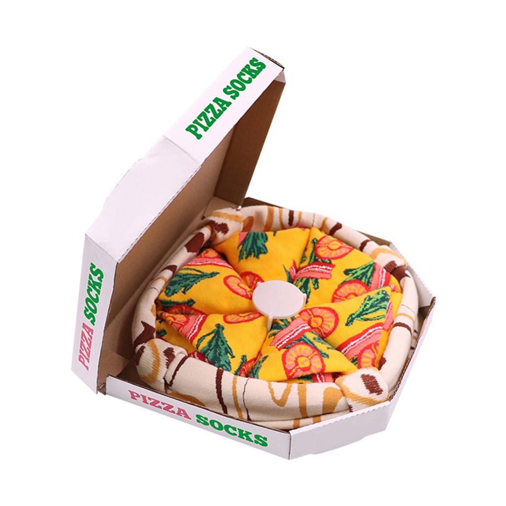 Cartoon Pizza Socks Box Costume Accessories for Girls Boys Dad Ladies Couple B