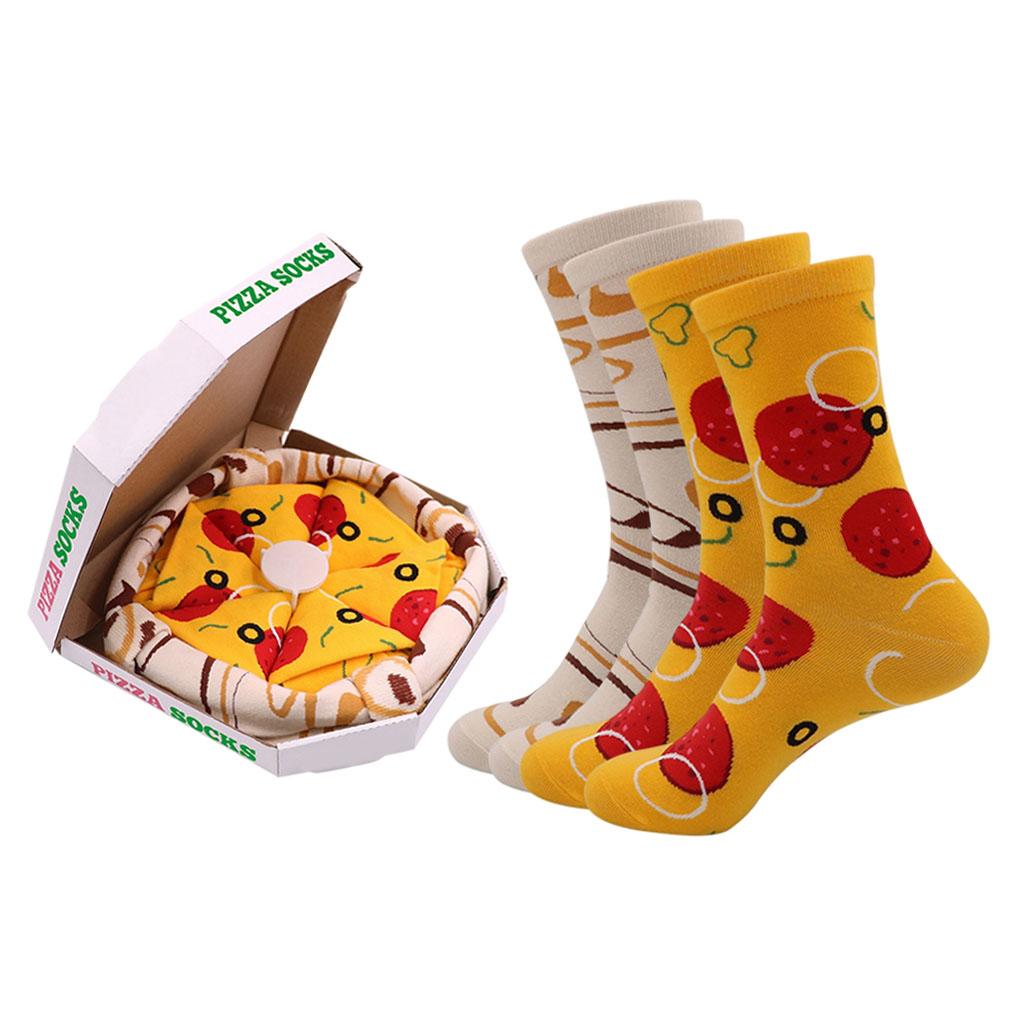 Cartoon Pizza Socks Box Costume Accessories for Girls Boys Dad Ladies Couple C