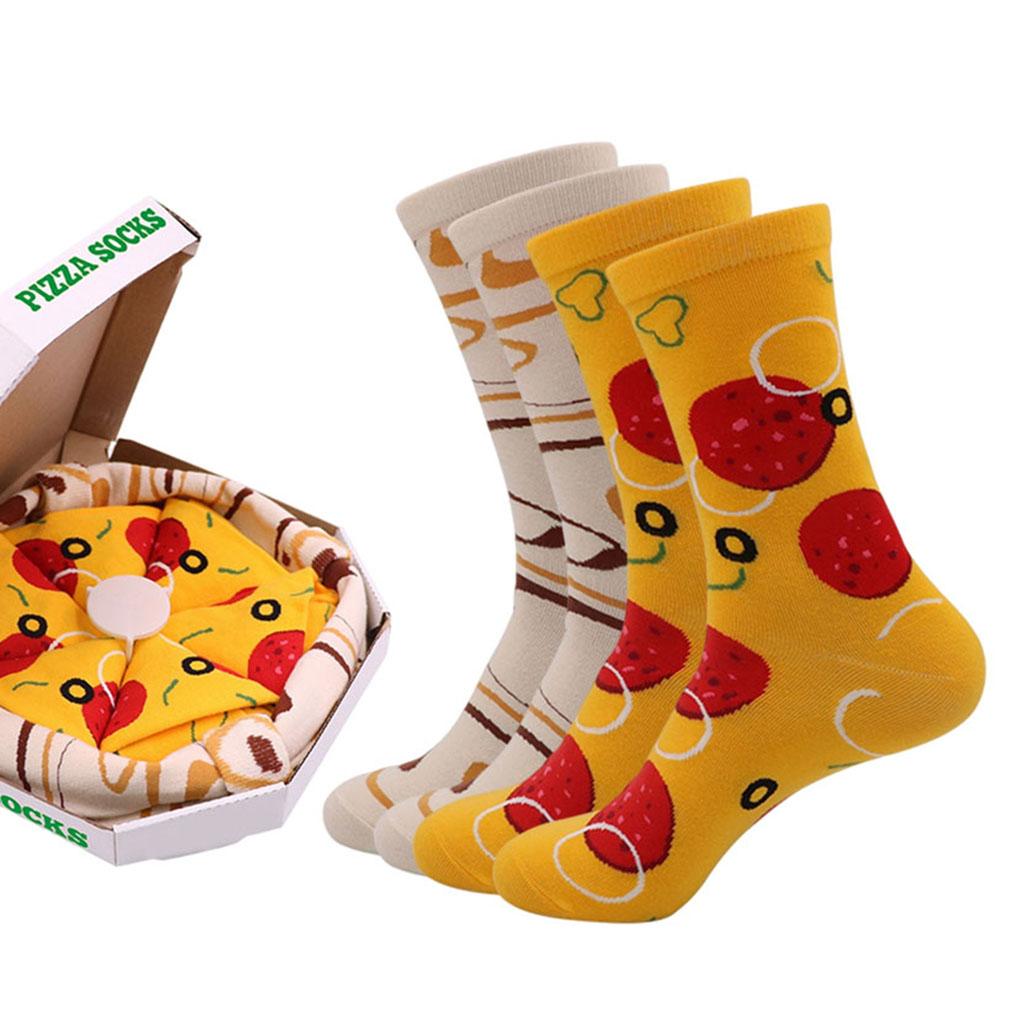 Cartoon Pizza Socks Box Costume Accessories for Girls Boys Dad Ladies Couple C