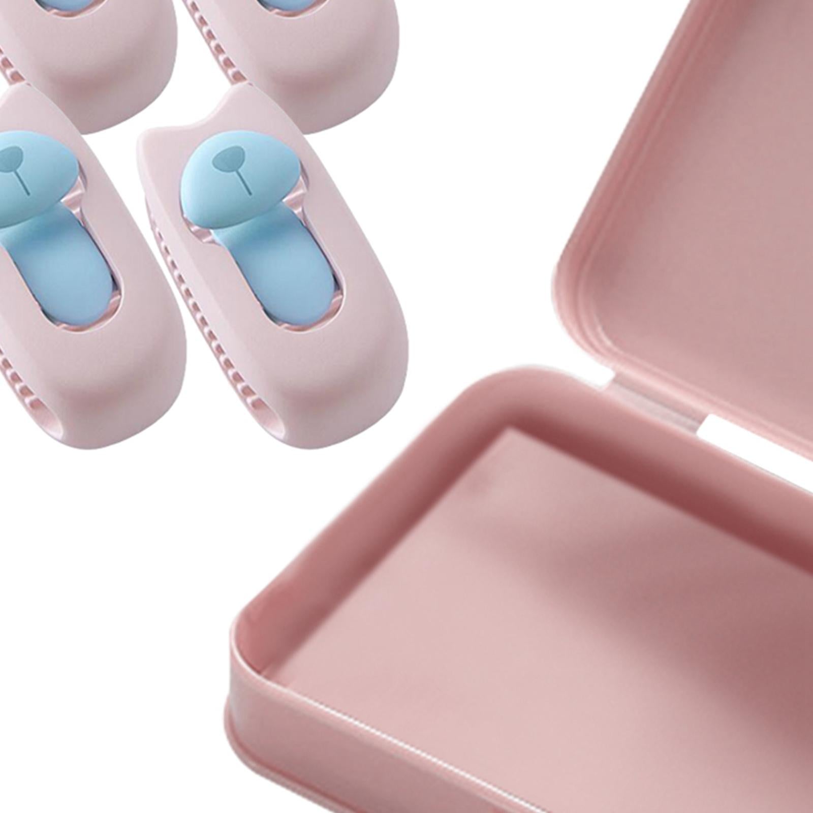 4 PCS Blanket Grippers Quilt Non-Slip Adjustable Mattress Bear Clip Fastener Light Pink