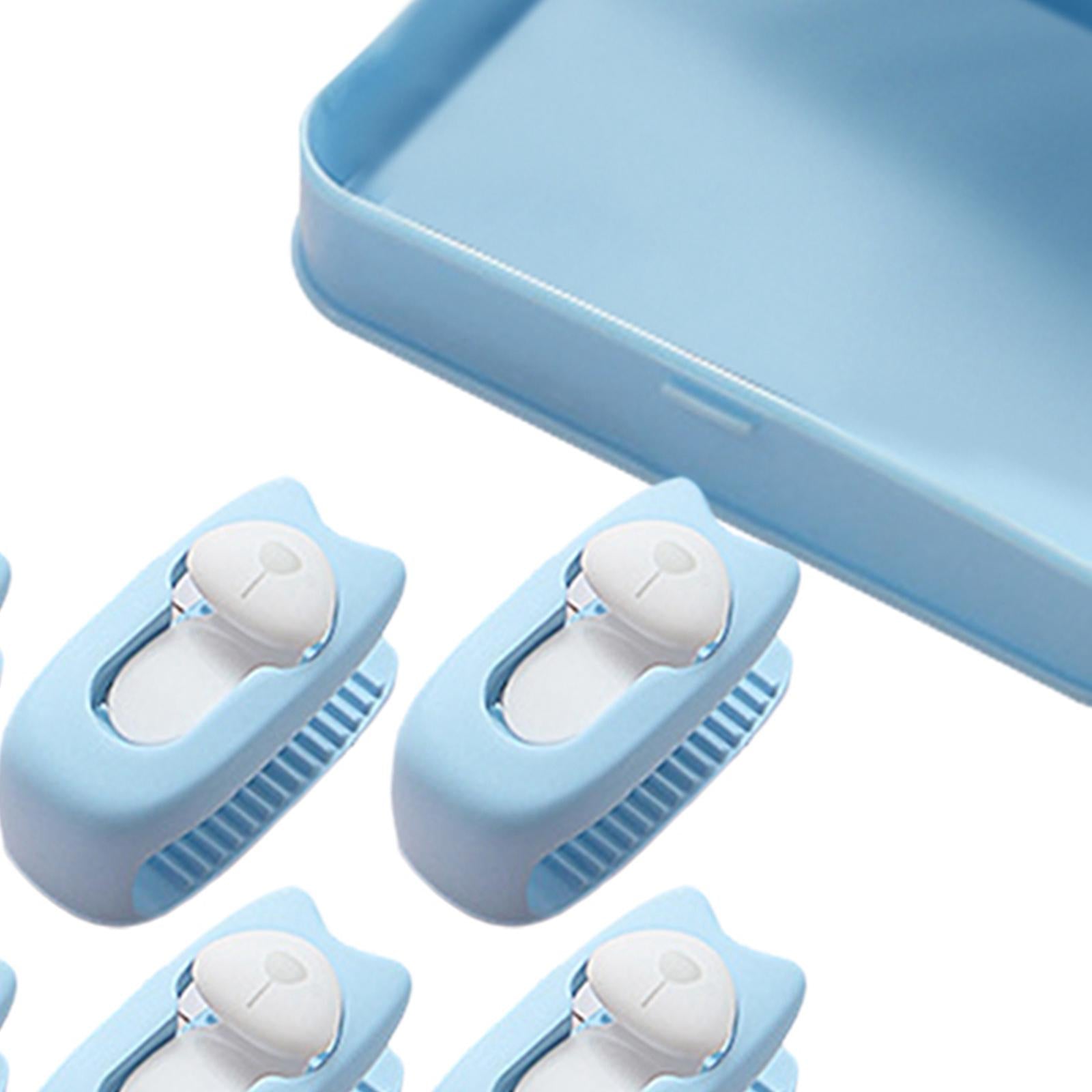 4 PCS Blanket Grippers Quilt Non-Slip Adjustable Mattress Bear Clip Fastener Light Blue