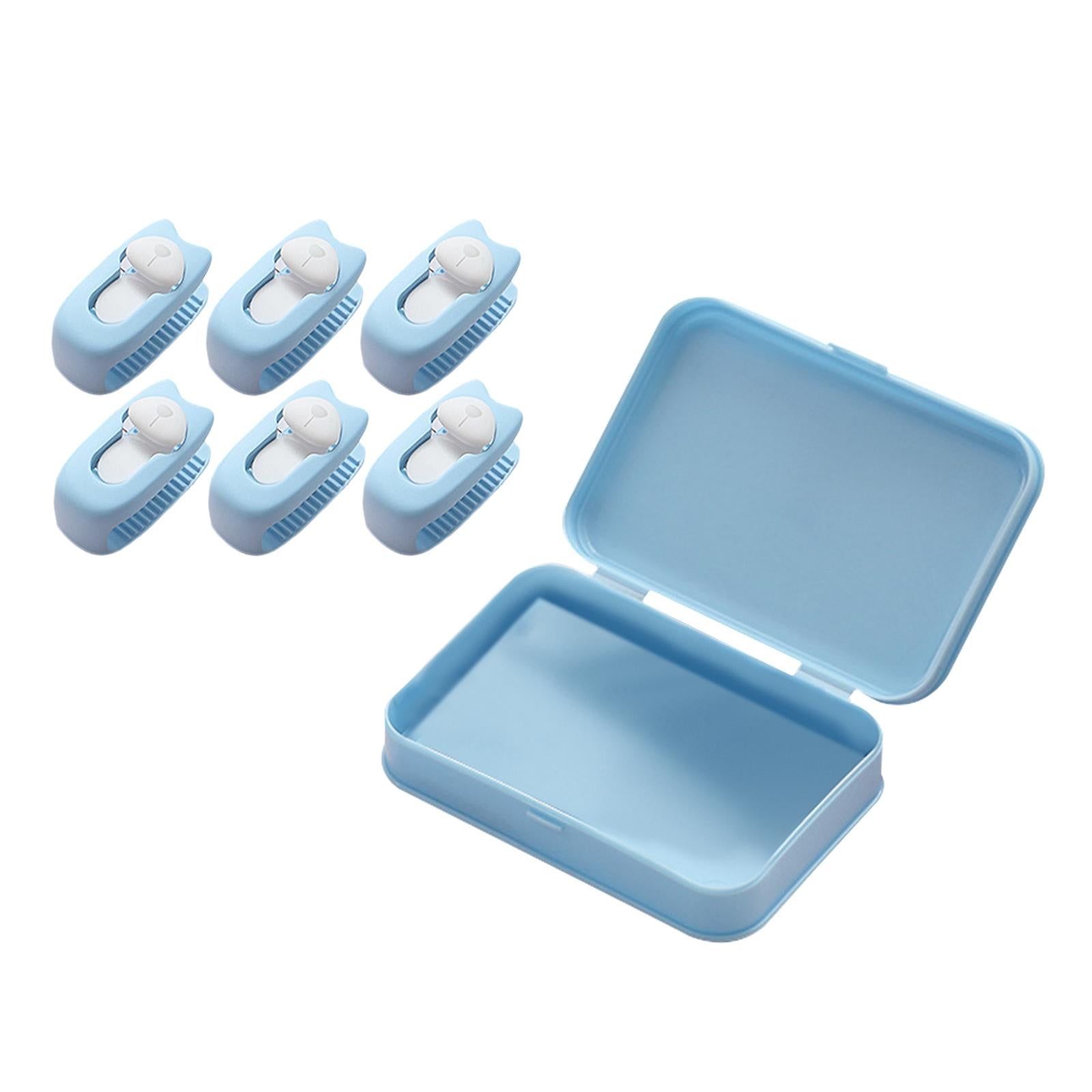 4 PCS Blanket Grippers Quilt Non-Slip Adjustable Mattress Bear Clip Fastener Light Blue