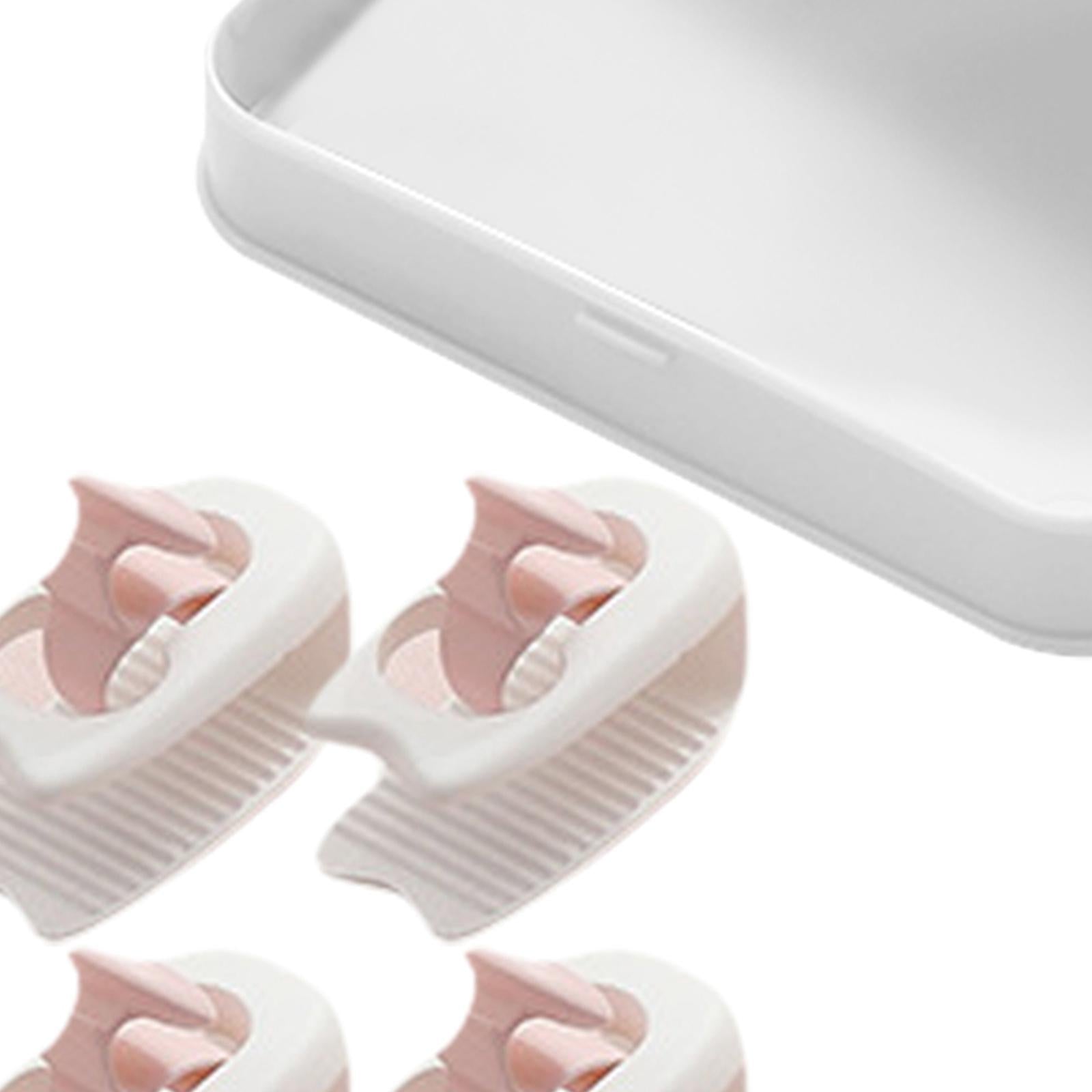 4 PCS Blanket Grippers Quilt Non-Slip Adjustable Mattress Bear Clip Fastener white